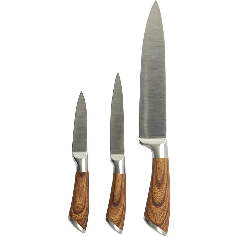 Online Pradel France Coffret 3 couteaux tout inox effet bois