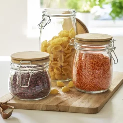 Hot Pradel France Lot de 3 bocaux en verre