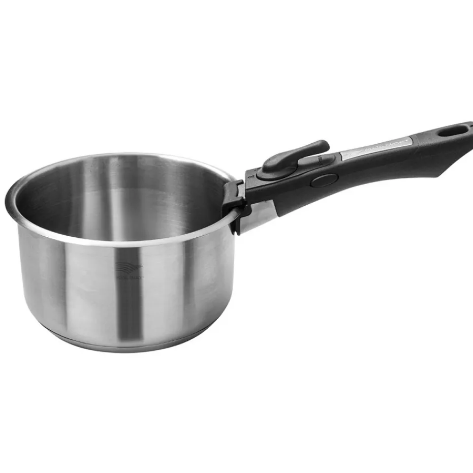 Fashion Pradel France Lot de 3 casseroles inox + 1 manche amovible