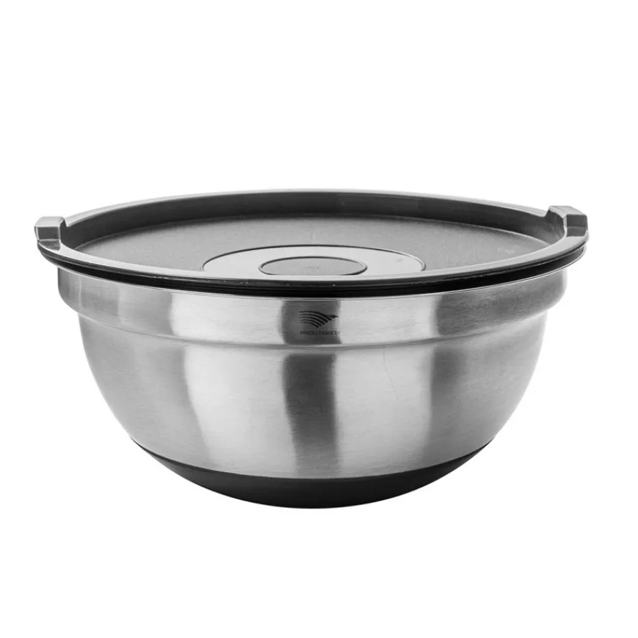 Hot Pradel France Lot de 3 saladiers inox avec couvercles