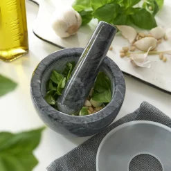 New Pradel France Mortier et pilon en marbre avec couvercle